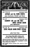 Steve Miller Band / Counts Rock Band / Sweet Stavin Chain on Nov 28, 1968 [306-small]