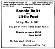 Bonnie Raitt / Little Feat on Mar 30, 1973 [757-small]