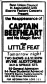 Captain Beefheart & His Magic Band / Little Feat on Mar 3, 1972 [759-small]