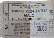 Quicksilver Messenger Service / Malo on Jan 28, 1972 [906-small]