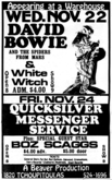 David Bowie / White Witch on Nov 22, 1972 [911-small]