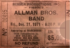 Allman Brothers Band / REO Speedwagon / Vance And The Valiants on Dec 31, 1971 [929-small]