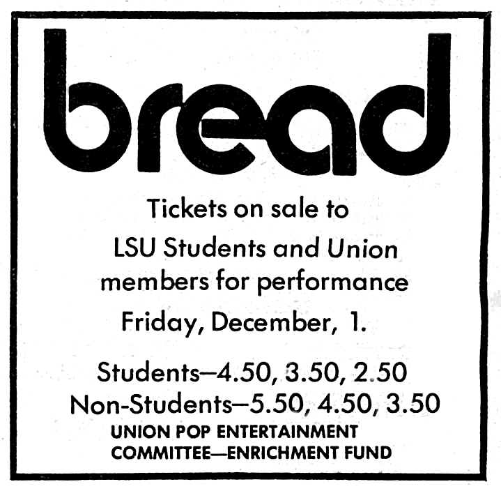 Bread Concert & Tour History Concert Archives