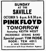 Pink Floyd / Keith West / Tim Rose on Oct 1, 1967 [848-small]