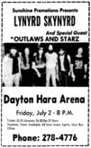Lynyrd Skynyrd / The Outlaws / Starz   on Jul 2, 1976 [996-small]