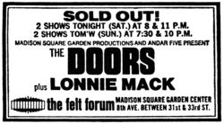 The Doors / Lonnie Mack on Jan 18, 1970 [277-small]