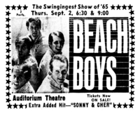 The Beach Boys / Sonny and Cher / Dickey Lee / bobby comstock on Sep 2, 1965 [283-small]