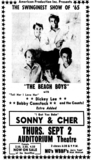 The Beach Boys / Sonny and Cher / Dickey Lee / bobby comstock on Sep 2, 1965 [286-small]