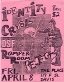 Identity Crisis / D.S.F.A. / Romper Room / Rejects on Apr 8, 1988 [302-small]