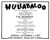 Van Morrison / The Yellow Payges on Oct 7, 1967 [349-small]