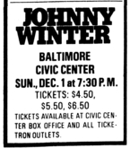 Johnny Winter / Climax Blues Band on Dec 1, 1974 [848-small]