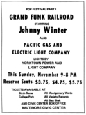 Grand Funk Railroad / Johnny Winter / Pacific Gas & Electric on Nov 9, 1969 [370-small]
