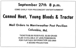 Canned Heat / The Youngbloods / Tractor on Sep 27, 1969 [438-small]