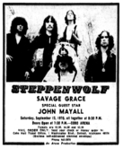 Steppenwolf / John Mayall / savage grace on Sep 12, 1970 [457-small]