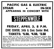Steppenwolf / Pacific Gas & Electric / Steam / In-Sex on Apr 3, 1970 [468-small]