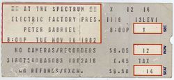 Peter Gabriel / Electric Guitars on Nov 16, 1982 [570-small]