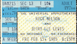 Rick Nelson And Jerry Lee Lewis on Feb 15, 1985 [182-small]
