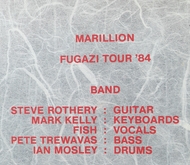 Band line-up from tour programme, Marillion / Pendragon on Mar 11, 1984 [294-small]