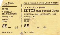 ZZ Top on Nov 24, 1983 [457-small]