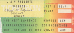 Squeeze / A Flock of Seagulls / The Producers on Jul 2, 1982 [762-small]