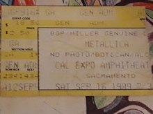 this show was postponed for a day because of rain which is why the date is a day off on the stub, Metallica / Faith No More on Sep 17, 1989 [836-small]