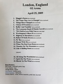 Set list and band line-up , Bob Dylan on Apr 25, 2009 [920-small]