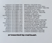 Tour dates from programme , Kim Wilde / B.B. on Oct 20, 1982 [980-small]