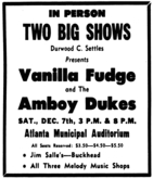 Vanilla Fudge / The Amboy Dukes / Ted Nugent on Dec 7, 1968 [343-small]