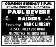 Paul Revere & The Raiders / Billy Joe Royal / The Candymen / The Gentle Touch on May 4, 1968 [476-small]