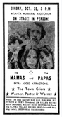 The Mamas & the Papas / The Town Criers / Warner Porter & Warner on Oct 23, 1966 [512-small]