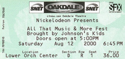 Sister 2 Sister / Angela Via / Nick Cannon / No Authority / B*Witched / LFO on Aug 12, 2000 [094-small]