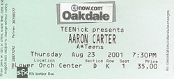 Aaron Carter / A*Teens / Noni / Code 5 / Play / Myra on Aug 23, 2001 [107-small]
