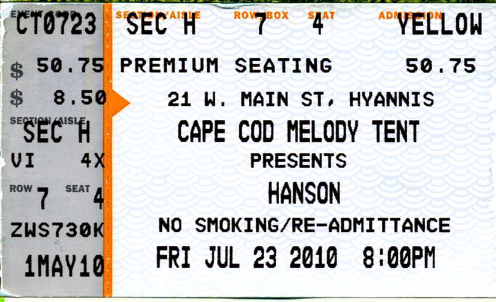 Concert History of Cape Cod Melody Tent Hyannis, Massachusetts, United