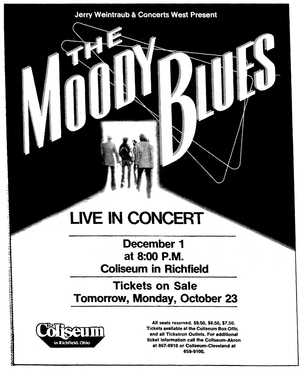 Dec 01, 1978 The Moody Blues at Richfield Coliseum Richfield Township