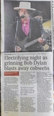 Review from Nottingham Evening Post, Bob Dylan & His Band / Mark Knopfler on Oct 11, 2011 [628-small]