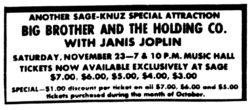 Janis Joplin / Big Brother And The Holding Company on Nov 23, 1968 [630-small]