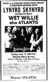 Lynyrd Skynyrd / Wet Willie / Atlantis on Jun 15, 1975 [998-small]