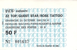 ZZ Top / Rose Tattoo on Oct 25, 1981 [192-small]