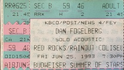 Dan Fogelberg - Concert Ticket - June 25, 1993, Dan Fogelberg on Jun 25, 1993 [338-small]