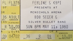 Bob Seger & the Silver Bullet Band - Concert Ticket - May 11, 1980, Bob Seger & The Silver Bullet Band on May 11, 1980 [348-small]