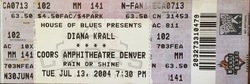 Diana Krall / Chris Botti - Concert Ticket - July 13, 2004, Diana Krall on Jul 13, 2004 [352-small]