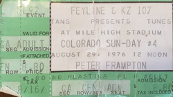 Peter Frampton / Steve Miller Band / Tommy Bolin / Gary Wright - Colorado Sun-Day #4 - Concert Ticket - Aug. 29, 1976, Peter Frampton / Steve Miller Band / Tommy Bolin / Gary Wright on Aug 29, 1976 [367-small]