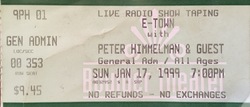 Peter Himmelman / Nina Story - Concert Ticket - January 17, 1999, Peter Himmelman Band / Nina Storey on Jan 17, 1999 [368-small]