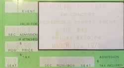 The Who - Concert Ticket - March 30, 1976, The Who / Steve Gibbons Band on Mar 30, 1976 [381-small]