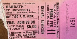 Black Sabbath / Head East / Target - Concert Ticket - February 11, 1977, Black Sabbath / Head East / Target on Feb 11, 1977 [395-small]