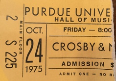 Crosby & Nash - Concert Ticket - October 24, 1975, Crosby & Nash on Oct 24, 1975 [402-small]