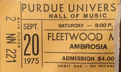 Fleetwood Mac / Ambrosia - Concert Ticket - September 20, 1975, Fleetwood Mac / Ambrosia on Sep 20, 1975 [403-small]