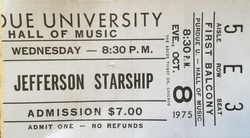 Jefferson Starship - Concert Ticket - October 8, 1975, Jefferson Starship / Flo and Eddie on Oct 8, 1975 [457-small]