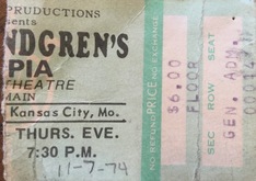 Todd Rundgren - Concert Ticket - November 7, 1974, Todd Rundgren on Nov 7, 1974 [483-small]