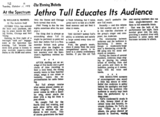Jethro Tull / Captain Beefheart & His Magic Band on Oct 30, 1972 [534-small]